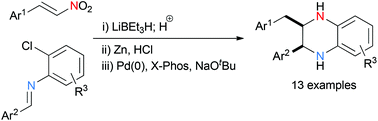 Graphical abstract: Reductive conjugate addition nitro-Mannich route for the stereoselective synthesis of 1,2,3,4-tetrahydroquinoxalines
