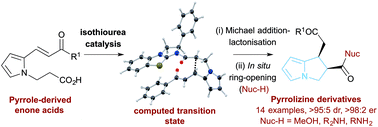 Graphical abstract: Isothiourea-catalysed enantioselective pyrrolizine synthesis: synthetic and computational studies