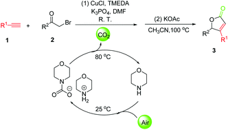 Graphical abstract: Capture of CO2 in air for 4,5-disubstituted furan-2(5H)-ones
