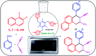 Graphical abstract: Application of novel multi-cationic ionic liquids in microwave assisted 2-amino-4H-chromene synthesis