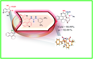 Graphical abstract: Construction of highly enantioselective spiro-oxindole derivatives with fused chromene via organocascade catalysis