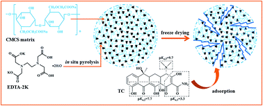 Graphical abstract: Preparation of macroscopic spherical porous carbons@carboxymethylcellulose sodium gel beads and application for removal of tetracycline