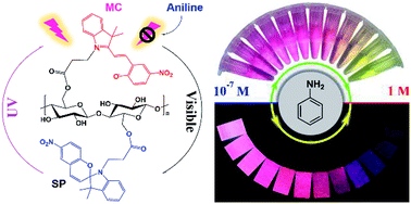 Graphical abstract: Colorimetric and fluorometric dual-mode detection of aniline pollutants based on spiropyran derivatives