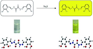 Graphical abstract: A colorimetric chemosensor for sulfide in a near-perfect aqueous solution: practical application using a test kit
