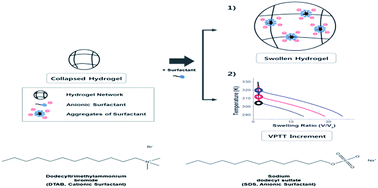 Graphical abstract: Effect of surfactants on the swelling behaviors of thermosensitive hydrogels: applicability of the generalized Langmuir isotherm