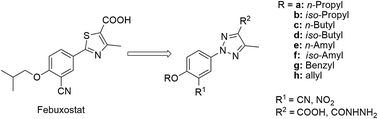 Graphical abstract: Synthesis and bioevaluation of 2-phenyl-5-methyl-2H-1,2,3-triazole-4-carboxylic acid/carbohydrazide derivatives as potent xanthine oxidase inhibitors
