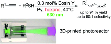 Graphical abstract: Visible light mediated metal-free thiol–yne click reaction