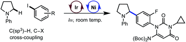 Graphical abstract: C–H functionalization of amines with aryl halides by nickel-photoredox catalysis