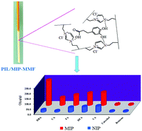 Graphical abstract: Preparation and application of a poly (ionic liquid)-based molecularly imprinted polymer for multiple monolithic fiber solid-phase microextraction of phenolic acids in fruit juice and beer samples