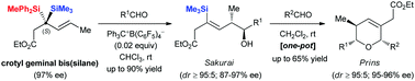 Graphical abstract: Chiral crotyl geminal bis(silane): a useful reagent for asymmetric Sakurai allylation by selective desilylation-enabled chirality transfer