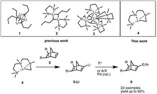 Graphical abstract: KOtBu-Catalyzed lithiation of PMDTA and the direct functionalization of bridged alkenes under mild conditions