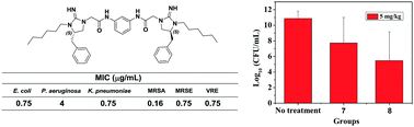 Graphical abstract: Novel bis-cyclic guanidines as potent membrane-active antibacterial agents with therapeutic potential
