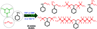 Graphical abstract: Transition metal-free N-fluoroalkylation of amines using cyanurate activated fluoroalcohols