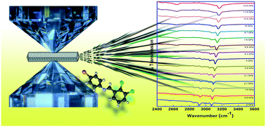 Graphical abstract: In situ high pressure study of an elastic crystal by FTIR spectroscopy