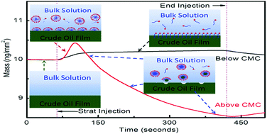 Graphical abstract: Real time monitoring of the minute dynamic variation at the crude oil–water interface