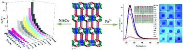 Graphical abstract: A novel luminescent Pb(ii) – organic framework exhibiting a rapid and selective detection of trace amounts of NACs and Fe3+ with excellent recyclability