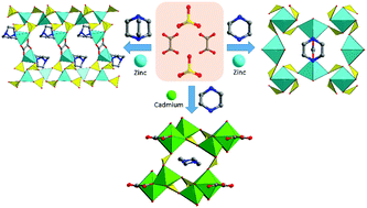 Graphical abstract: Organically templated inorganic–organic hybrid metal (Zn and Cd) Sulfite–oxalates with layered and three-dimensional structures