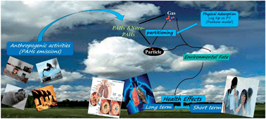 Graphical abstract: Atmospheric concentrations and gas–particle partitioning of polycyclic aromatic hydrocarbons (PAHs) and nitro-PAHs at Indo-Gangetic sites