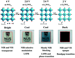 Graphical abstract: Monoclinic oxygen-deficient tungsten oxide nanowires for dynamic and independent control of near-infrared and visible light transmittance