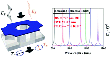 Graphical abstract: Plasmonic sensor with high figure of merit based on differential polarization spectra of elliptical nanohole array