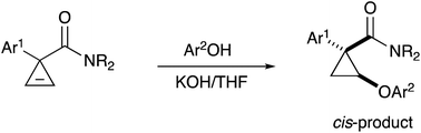 Graphical abstract: Directed nucleophilic addition of phenoxides to cyclopropenes