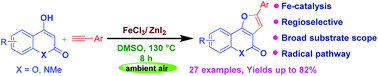 Graphical abstract: FeCl3/ZnI2-Catalyzed regioselective synthesis of angularly fused furans