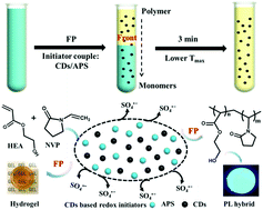 Graphical abstract: Generation of a carbon dots/ammonium persulfate redox initiator couple for free radical frontal polymerization