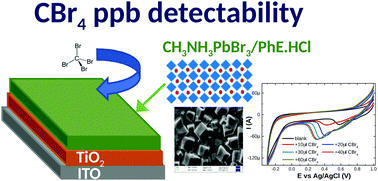 Graphical abstract: A chemical sensor for CBr4 based on quasi-2D and 3D hybrid organic–inorganic perovskites immobilized on TiO2 films
