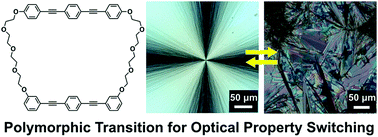 Graphical abstract: Thermal and optical properties of multiblock macrocycles with hysteretic polymorphic transition