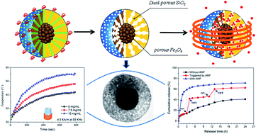 Graphical abstract: Multifunctional triple-porous Fe3O4@SiO2 superparamagnetic microspheres for potential hyperthermia and controlled drug release