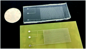Graphical abstract: PDMS-based microfluidic devices using commoditized PCBs as masters with no specialized equipment required