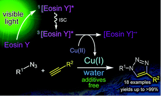 Graphical abstract: A straightforward and sustainable synthesis of 1,4-disubstituted 1,2,3-triazoles via visible-light-promoted copper-catalyzed azide–alkyne cycloaddition (CuAAC)