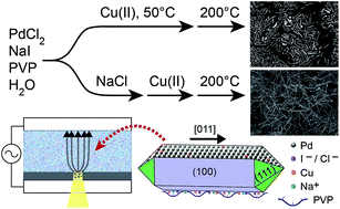 Graphical abstract: Copper- and chloride-mediated synthesis and optoelectronic trapping of ultra-high aspect ratio palladium nanowires