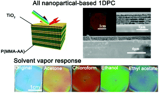 Graphical abstract: All nanoparticle-based P(MMA–AA)/TiO2 one-dimensional photonic crystal films with tunable structural colors