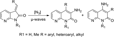 Graphical abstract: Synthesis of naphthyridin-2(1H)-one derivatives via ring expansion of 3-substituted-1H-pyrrolo[2,3-b]pyridin-2(3H)-one derivatives