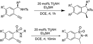 Graphical abstract: Diastereoselective synthesis of 1,3-disubstituted isoindolines and sultams via bronsted acid catalysis