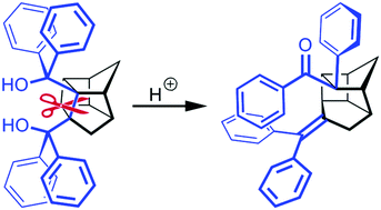 Graphical abstract: Prying open a Thiele cage: discovery of an unprecedented extended pinacol rearrangement