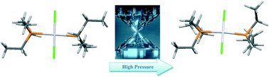 Graphical abstract: Phase transition in metal–organic complex trans-PtCl2(PEt3)2 under pressure: insights into the molecular and crystal structure