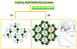 Graphical abstract: Solvent-free synthesis and room temperature proton conductivity of new cobalt phosphite–oxalates