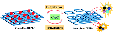 Graphical abstract: Guest-induced reversible crystal-to-amorphous-to-crystal transformation in a Co(ii)-based metal–organic framework