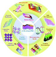 Graphical abstract: Understanding of carrier dynamics, heterojunction merits and device physics: towards designing efficient carrier transport layer-free perovskite solar cells