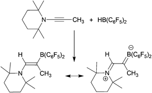 Graphical abstract: Formation of borata-alkene/iminium zwitterions by ynamine hydroboration