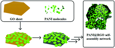 Graphical abstract: A self-assembly route to porous polyaniline/reduced graphene oxide composite materials with molecular-level uniformity for high-performance supercapacitors