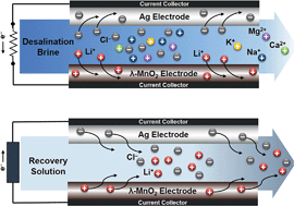 Graphical abstract: Rapid and selective lithium recovery from desalination brine using an electrochemical system