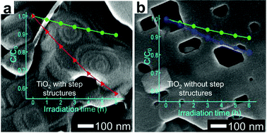 Graphical abstract: Visible light photocatalysis of pristine anatase TiO2 mesocrystals induced by largely exposed and stepped {001} surface