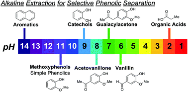 Graphical abstract: A selective extraction method for recovery of monofunctional methoxyphenols from biomass pyrolysis liquids