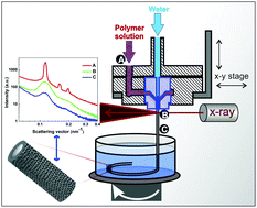 Graphical abstract: Self-assembly of block copolymers during hollow fiber spinning: an in situ small-angle X-ray scattering study