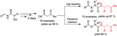 Graphical abstract: Chiral β3-isocyanopropionates for multicomponent synthesis of peptides and depsipeptides containing a β-amino acid fragment