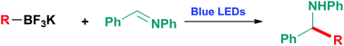 Graphical abstract: Visible light-promoted alkylation of imines using potassium organotrifluoroborates