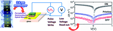 Graphical abstract: Resistive non-volatile memories fabricated with poly(vinylidene fluoride)/poly(thiophene) blend nanosheets